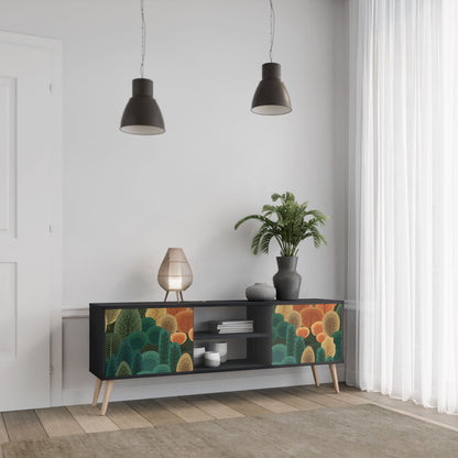 AUTUMN KALEIDOSCOPE Mobile TV a 2 Ante in Finitura Nera