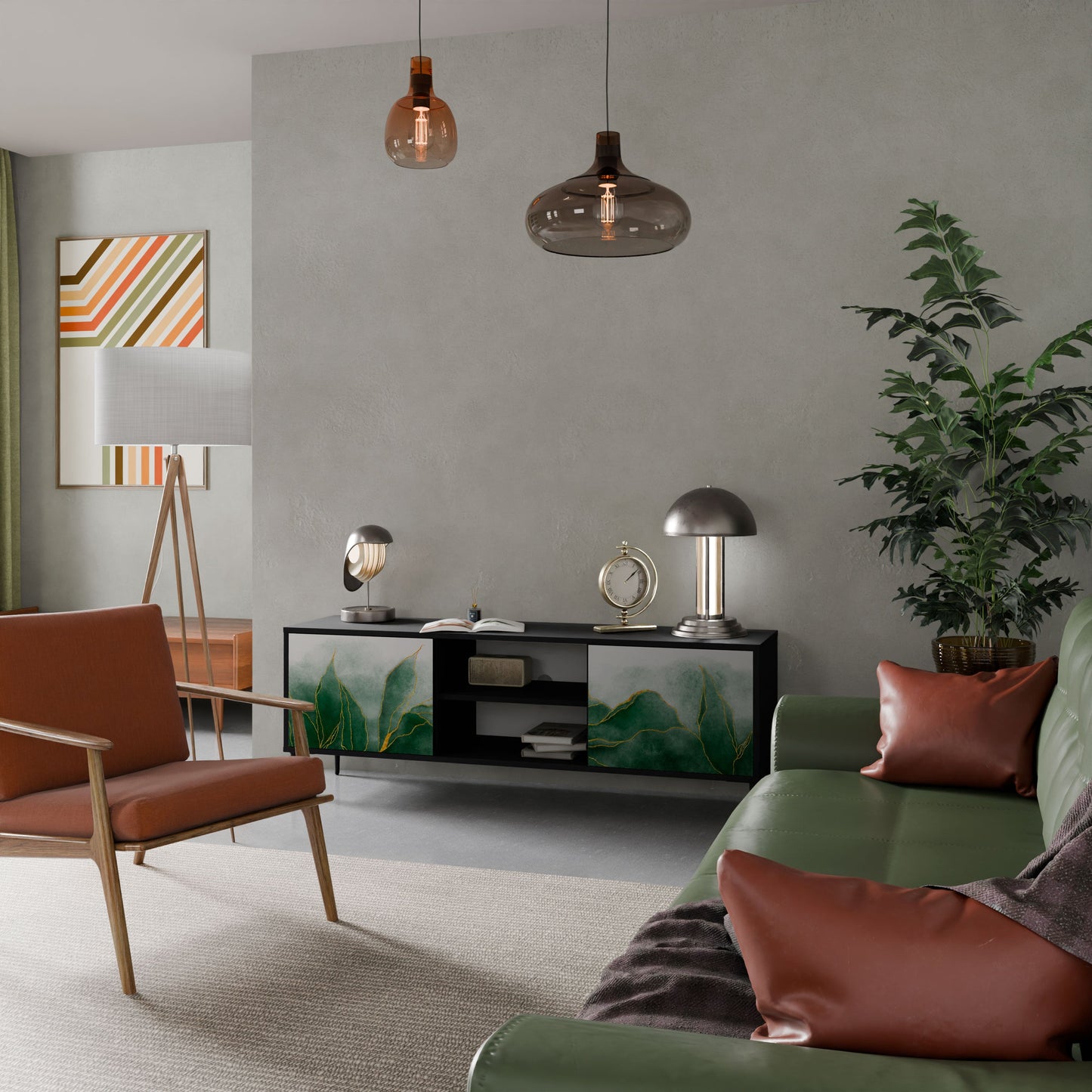 EXPENSIVE NATURE Mobile TV a 2 Ante in Finitura Nera