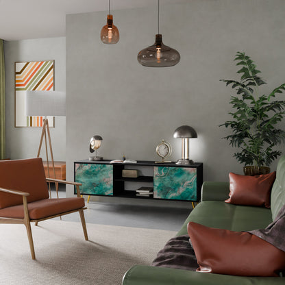 ABSTRACT ALCHEMY Mobile TV a 2 Ante in Finitura Nera