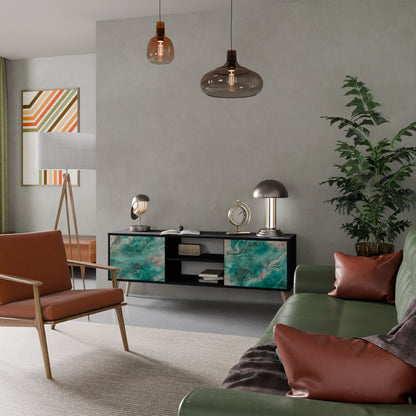 ABSTRACT ALCHEMY Mobile TV a 2 Ante in Finitura Nera