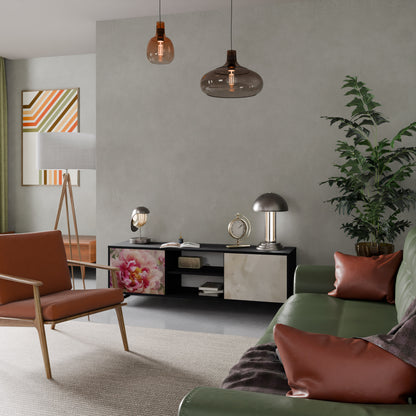 PEONY WHISPER Mobile TV a 2 Ante in Finitura Nera