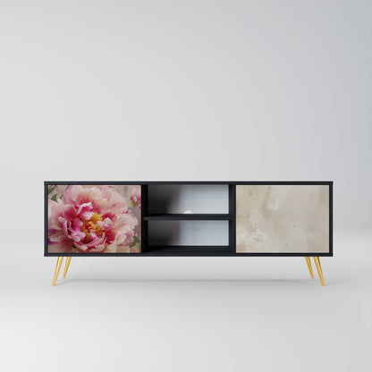 PEONY WHISPER Mobile TV a 2 Ante in Finitura Nera