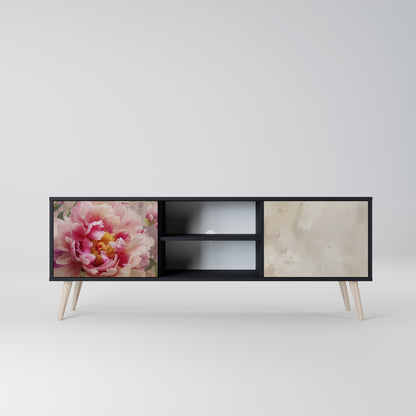 PEONY WHISPER Mobile TV a 2 Ante in Finitura Nera