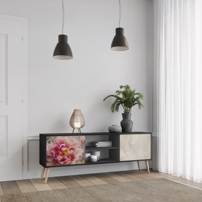 PEONY WHISPER Mobile TV a 2 Ante in Finitura Nera