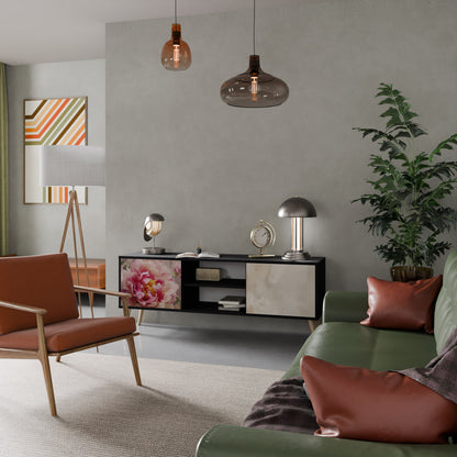 PEONY WHISPER Mobile TV a 2 Ante in Finitura Nera