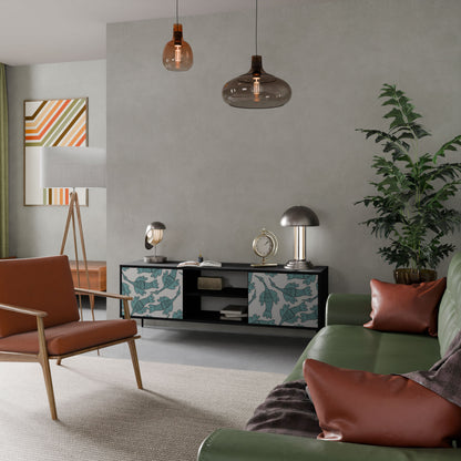 WATERSPOUT SONGIBIRD 2-Door TV Stand in Black Finish