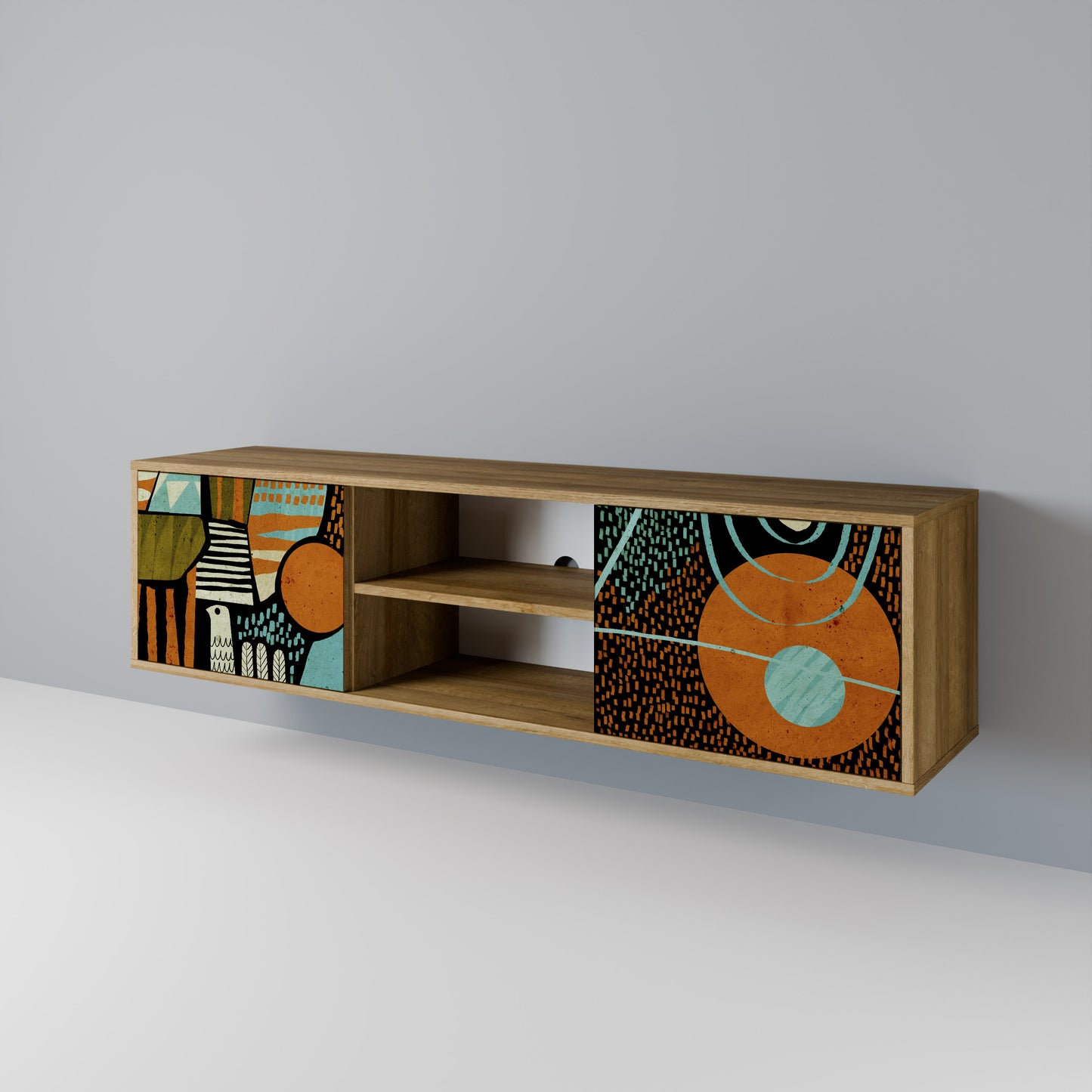 GEODE GLIMMER Mobile TV a 2 Ante in Effetto Rovere