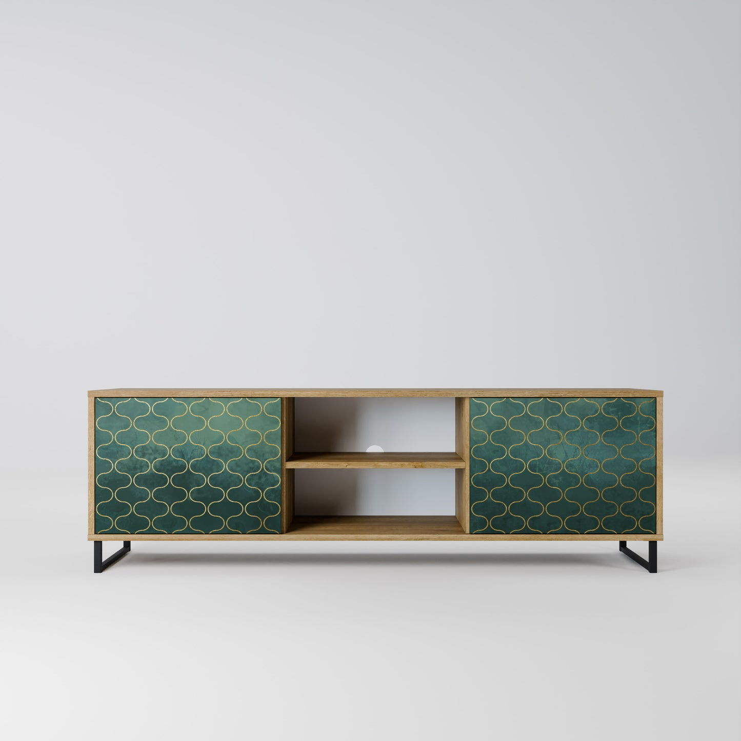 TESSELATED GREENERY Mobile TV a 2 Ante in Effetto Rovere