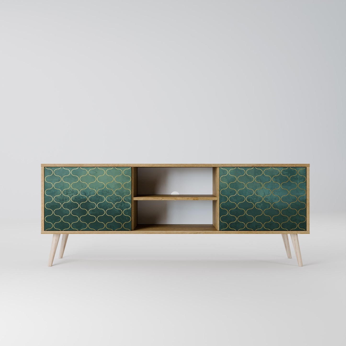 TESSELATED GREENERY Mobile TV a 2 Ante in Effetto Rovere