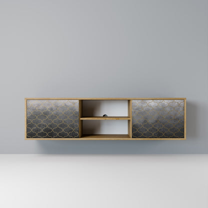 TESSELATED GRAYISH Mobile TV a 2 Ante in Effetto Rovere