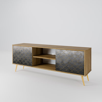 TESSELATED GRAYISH Mobile TV a 2 Ante in Effetto Rovere