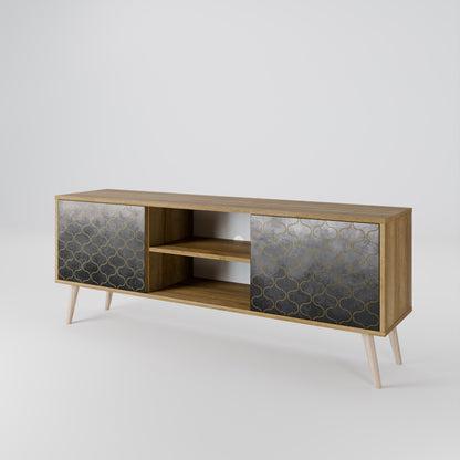 TESSELATED GRAYISH Mobile TV a 2 Ante in Effetto Rovere