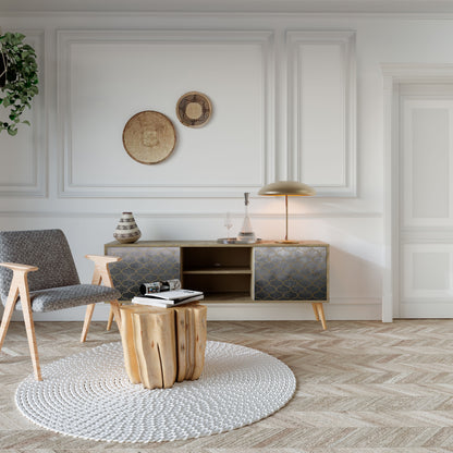 TESSELATED GRAYISH Mobile TV a 2 Ante in Effetto Rovere