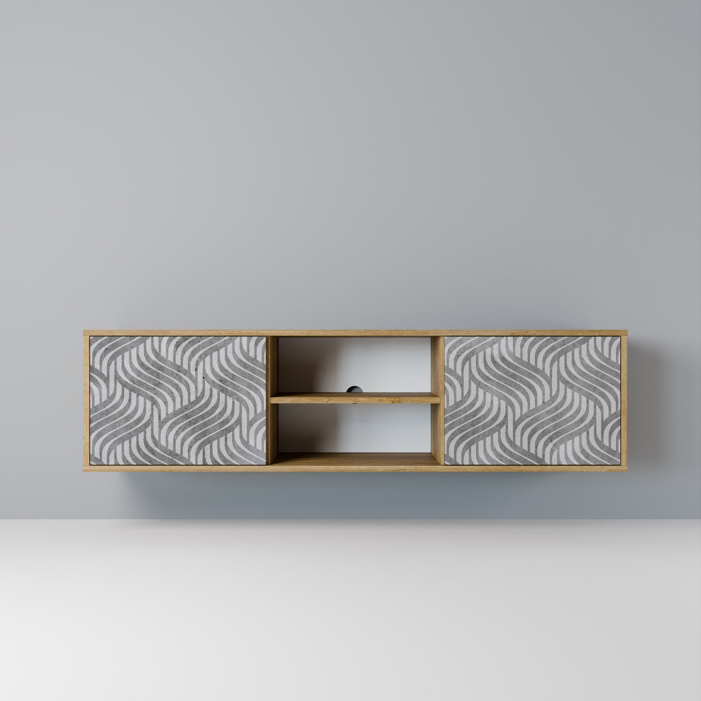 CONCRETE MOVEMENT Mobile TV a 2 Ante in Effetto Rovere