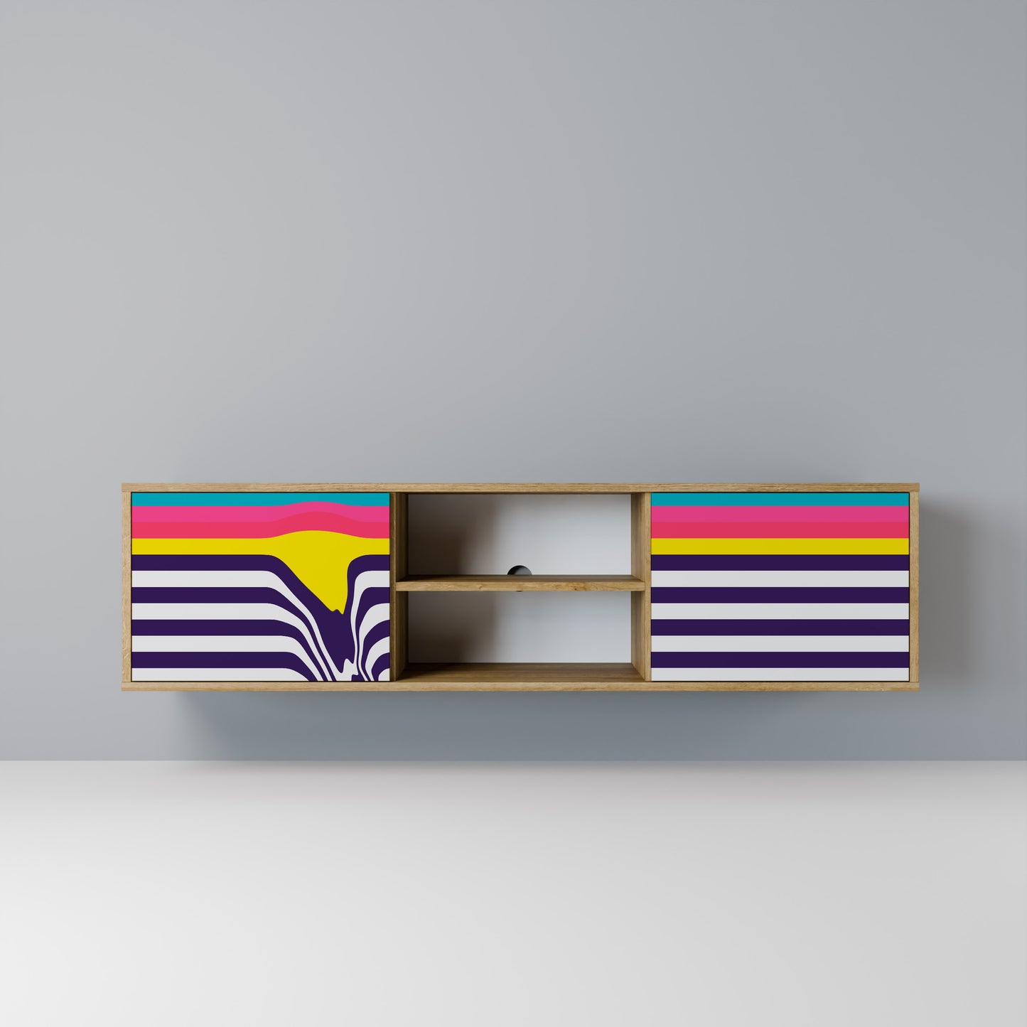 TONE COLLAPSE Mobile TV a 2 Ante in Effetto Rovere