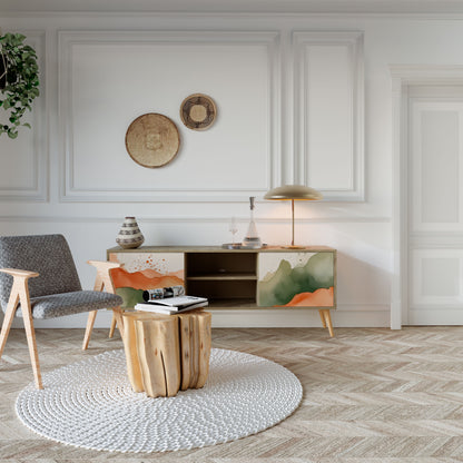 WATERCOLOUR PEAKS 2-Door TV Stand in Oak Effect