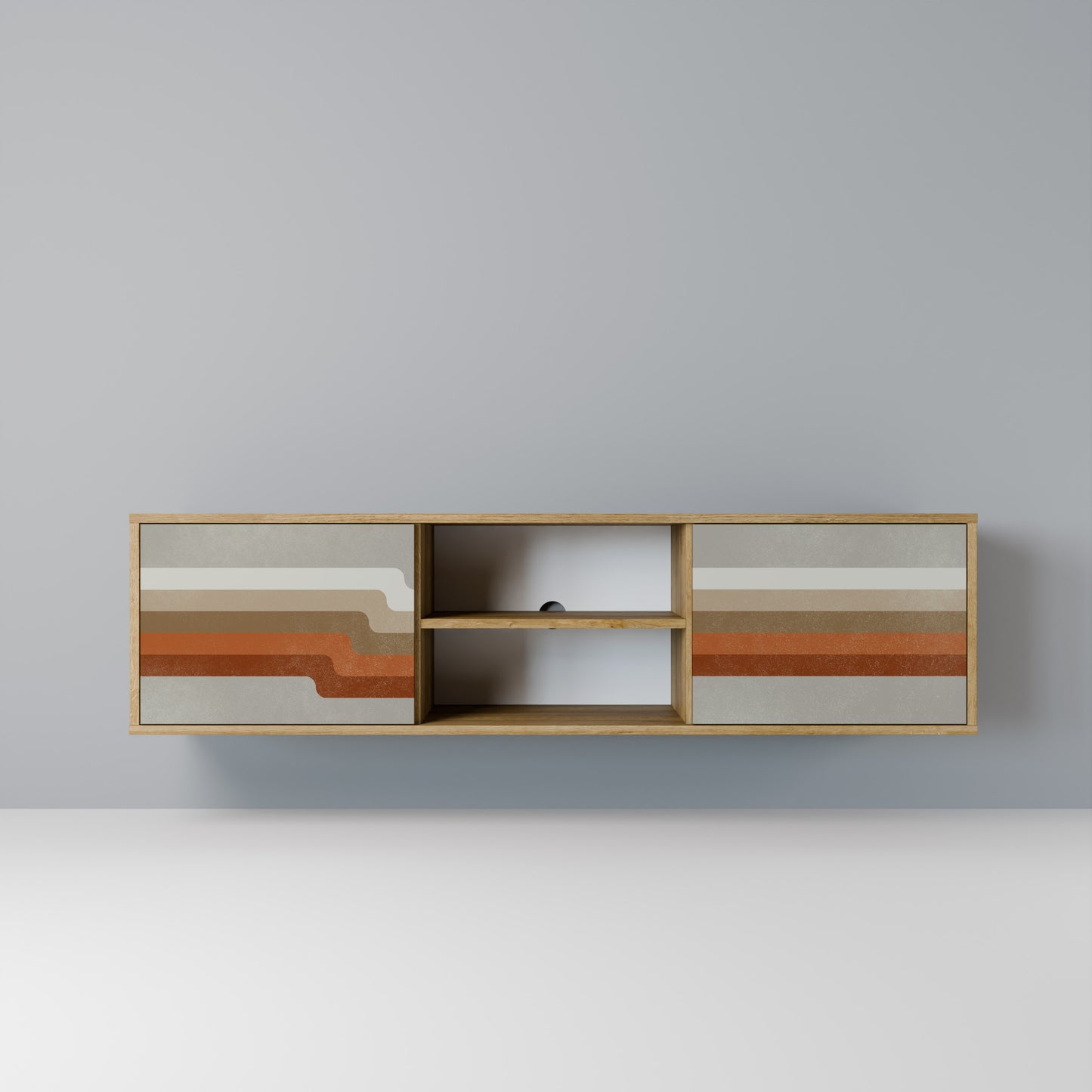 PECULIAR TRAIL Mobile TV a 2 Ante in Effetto Rovere