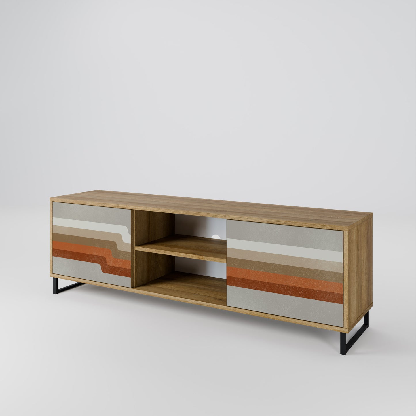 PECULIAR TRAIL Mobile TV a 2 Ante in Effetto Rovere