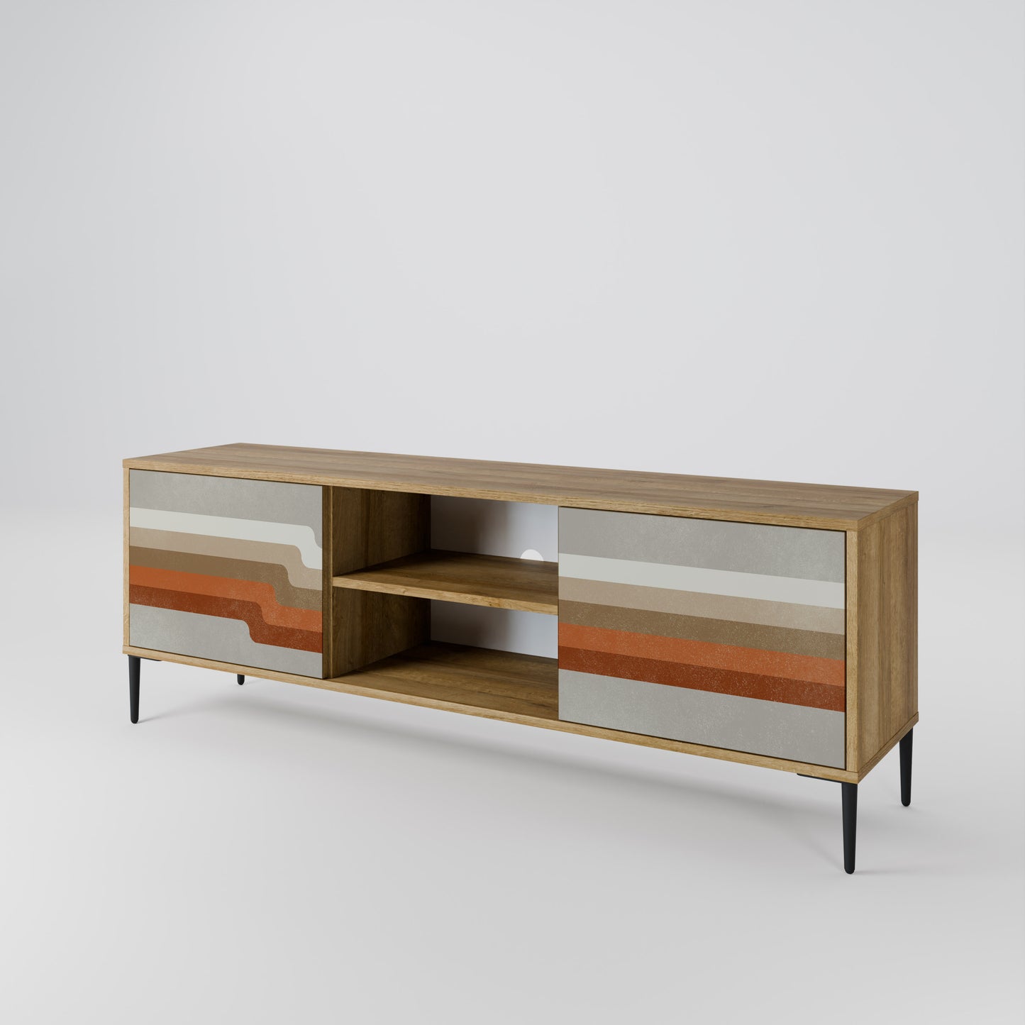 PECULIAR TRAIL Mobile TV a 2 Ante in Effetto Rovere