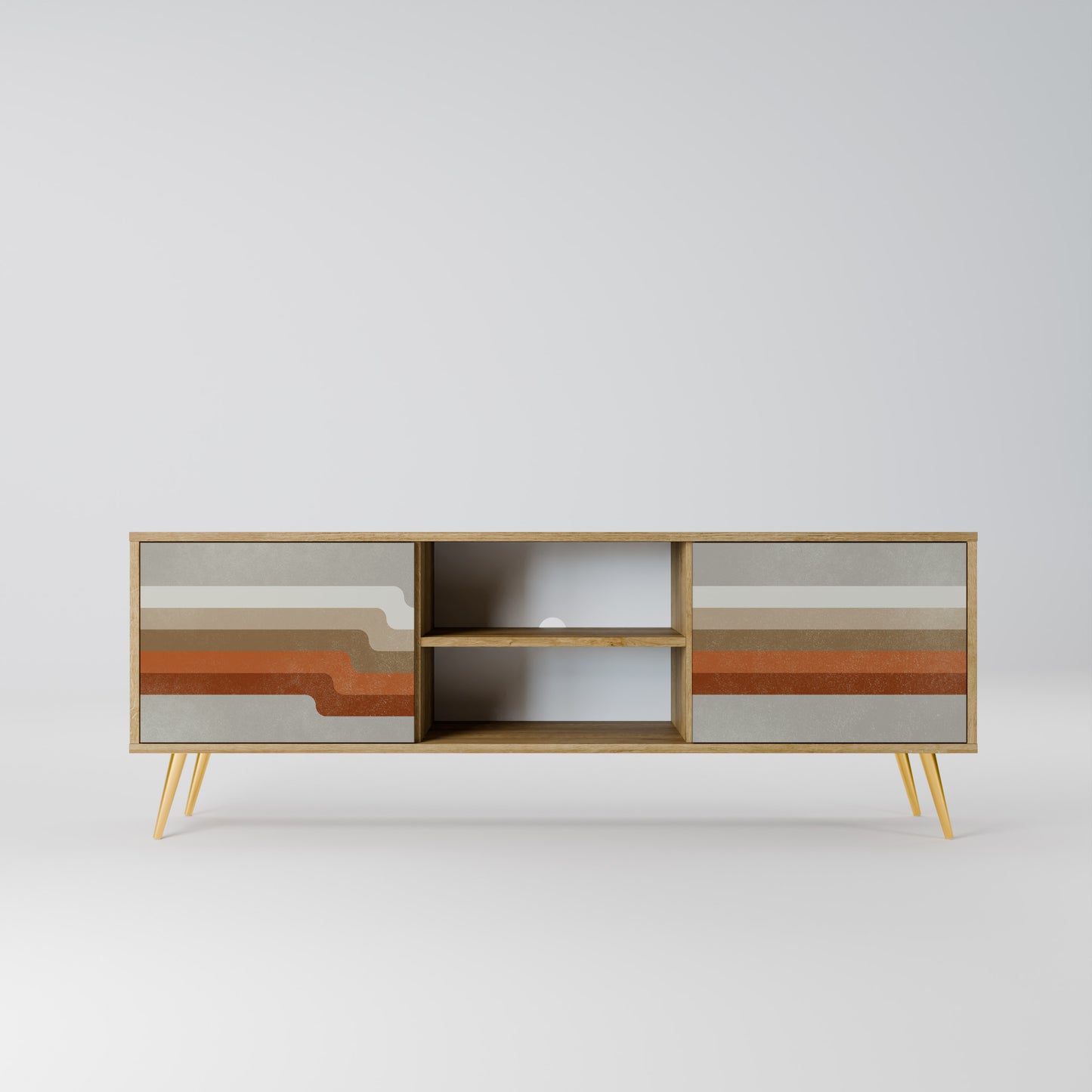 PECULIAR TRAIL Mobile TV a 2 Ante in Effetto Rovere