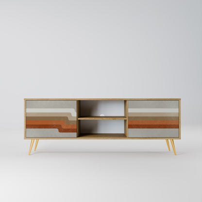 PECULIAR TRAIL Mobile TV a 2 Ante in Effetto Rovere