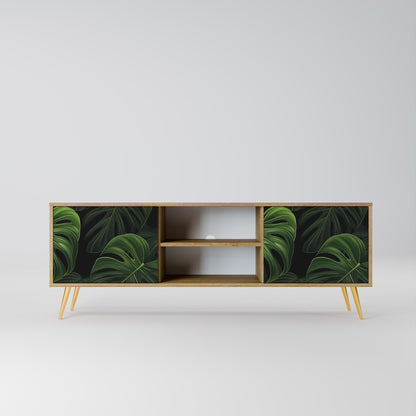 INFINITE MONSTERA 2-Door TV Stand in Oak Effect