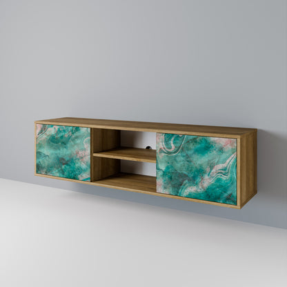 ABSTRACT ALCHEMY 2-Door TV Stand in Oak Effect