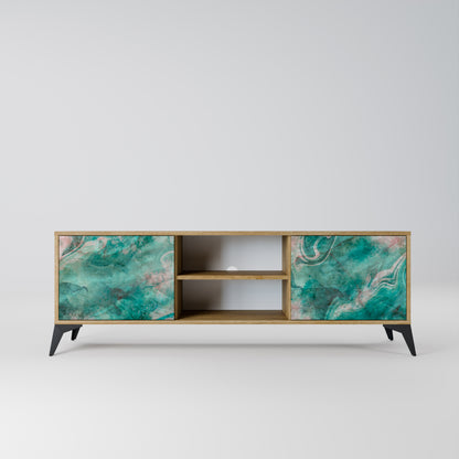 ABSTRACT ALCHEMY 2-Door TV Stand in Oak Effect