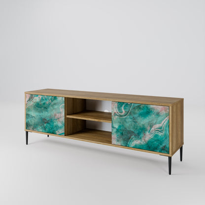 ABSTRACT ALCHEMY 2-Door TV Stand in Oak Effect