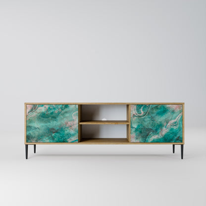 ABSTRACT ALCHEMY 2-Door TV Stand in Oak Effect