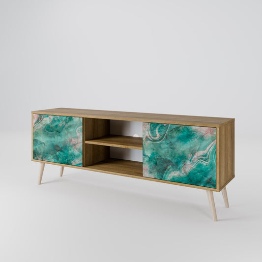 ABSTRACT ALCHEMY 2-Door TV Stand in Oak Effect