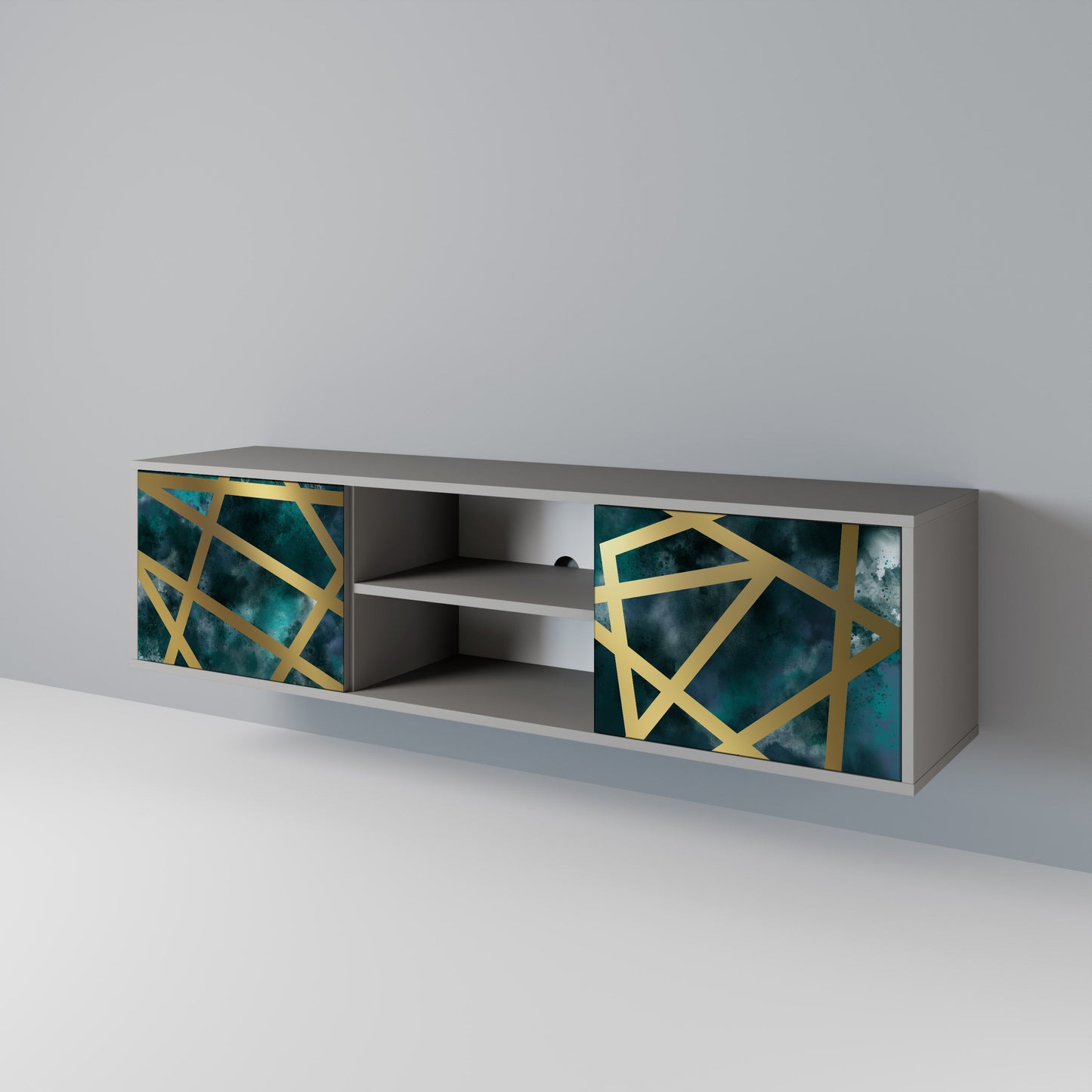 THE LABYRINTH OF GOLD Mobile TV a 2 Ante in Finitura Grigia