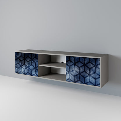 CUBIC MIST Mobile TV a 2 Ante in Finitura Grigia