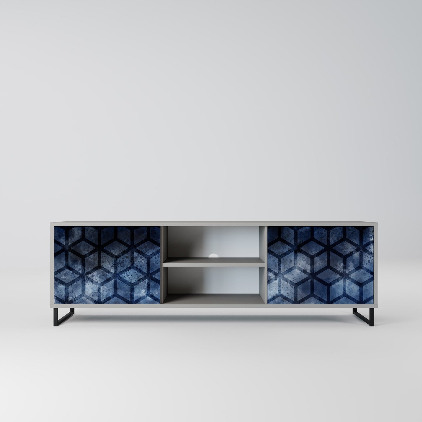 CUBIC MIST Mobile TV a 2 Ante in Finitura Grigia