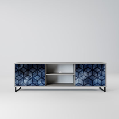 CUBIC MIST Mobile TV a 2 Ante in Finitura Grigia