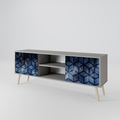 CUBIC MIST Mobile TV a 2 Ante in Finitura Grigia