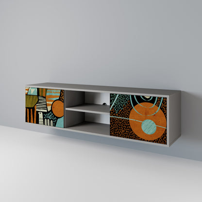 GEODE GLIMMER Mobile TV a 2 Ante in Finitura Grigia