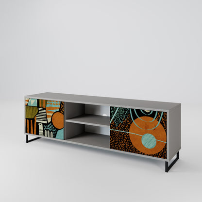 GEODE GLIMMER Mobile TV a 2 Ante in Finitura Grigia