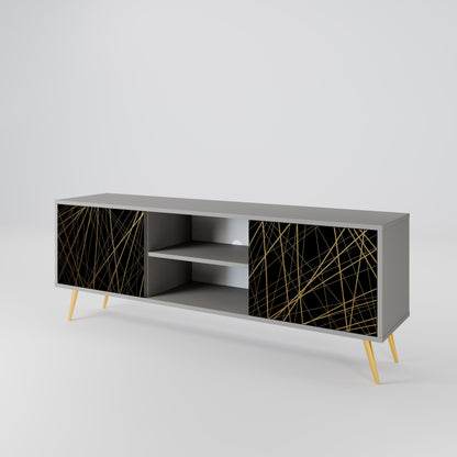 BRIGHT MESH Mobile TV a 2 Ante in Finitura Grigia