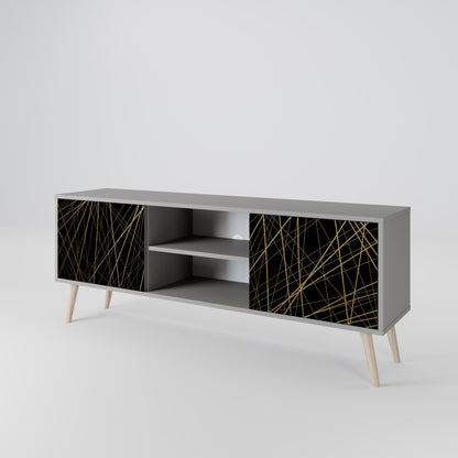 BRIGHT MESH Mobile TV a 2 Ante in Finitura Grigia