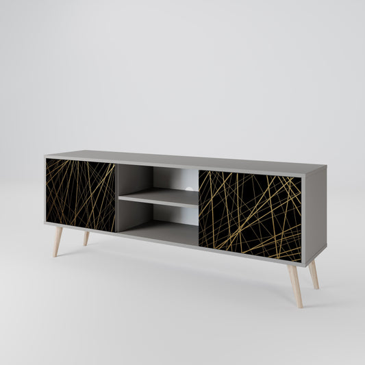 BRIGHT MESH Mobile TV a 2 Ante in Finitura Grigia