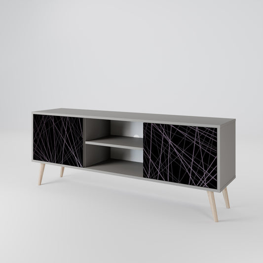 SHIMMER SPIDERGRAM Mobile TV a 2 Ante in Finitura Grigia