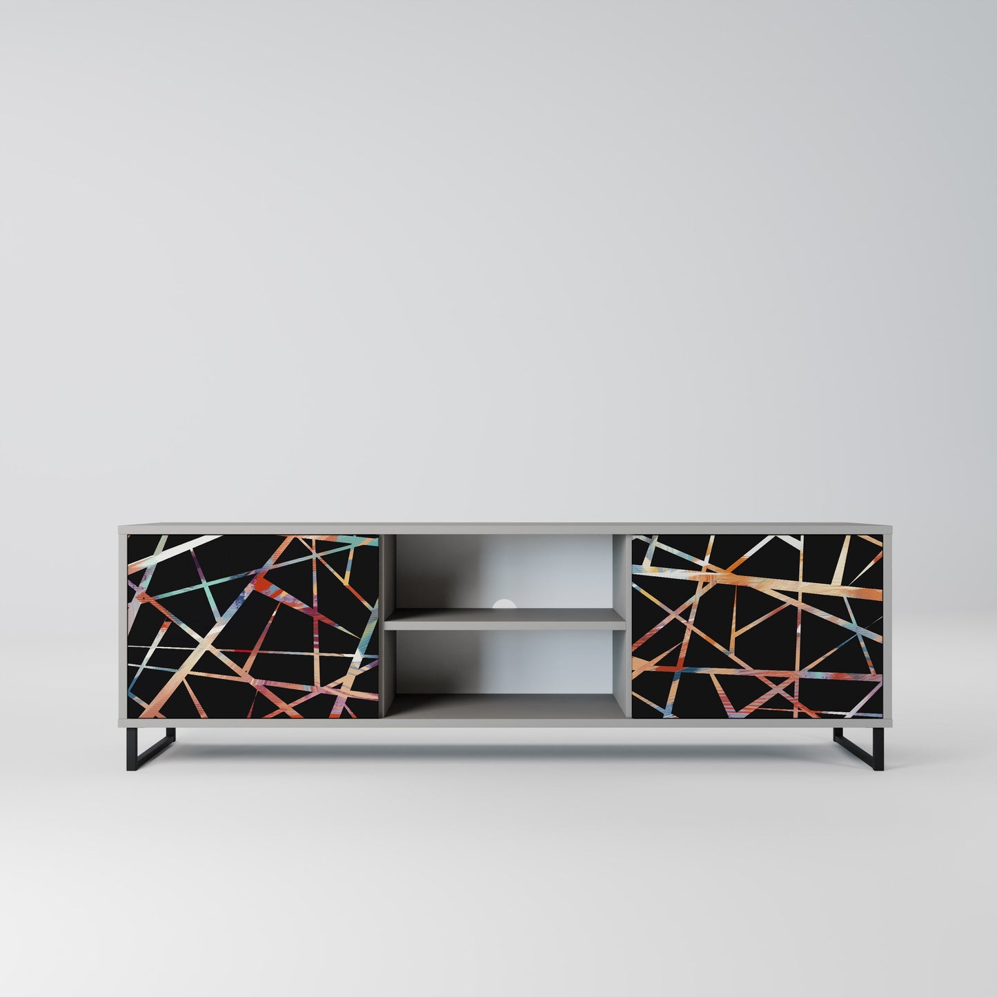 POLYGON VERVE Mobile TV a 2 Ante in Finitura Grigia