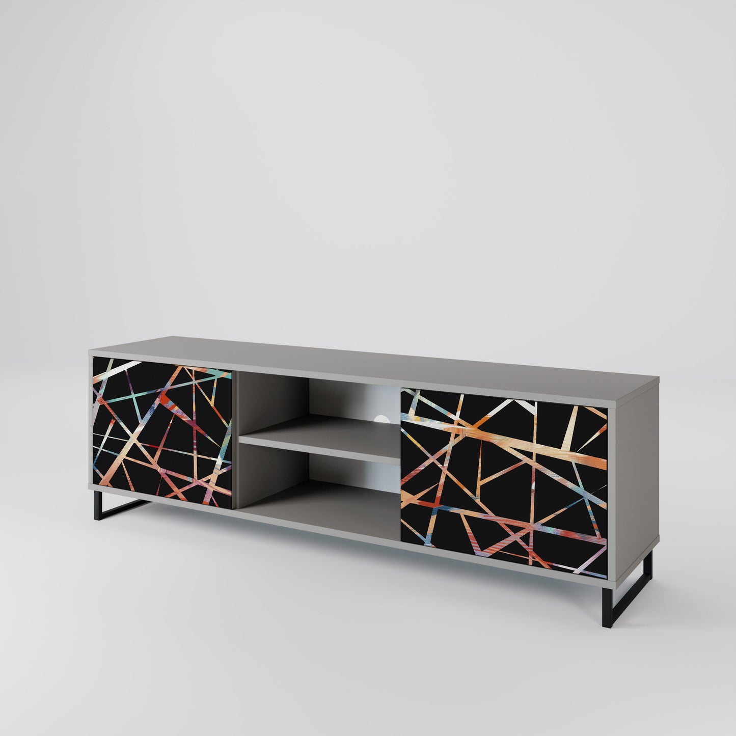 POLYGON VERVE Mobile TV a 2 Ante in Finitura Grigia