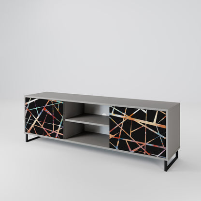 POLYGON VERVE Mobile TV a 2 Ante in Finitura Grigia