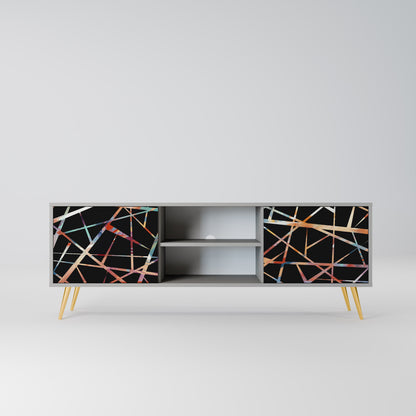 POLYGON VERVE Mobile TV a 2 Ante in Finitura Grigia