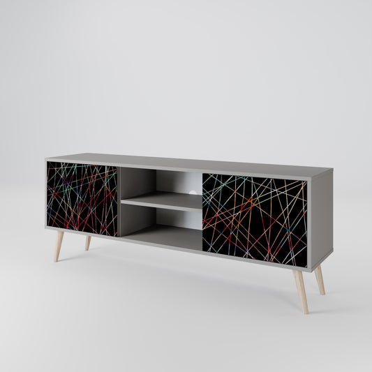 LUMINOUS SNARE Mobile TV a 2 Ante in Finitura Grigia