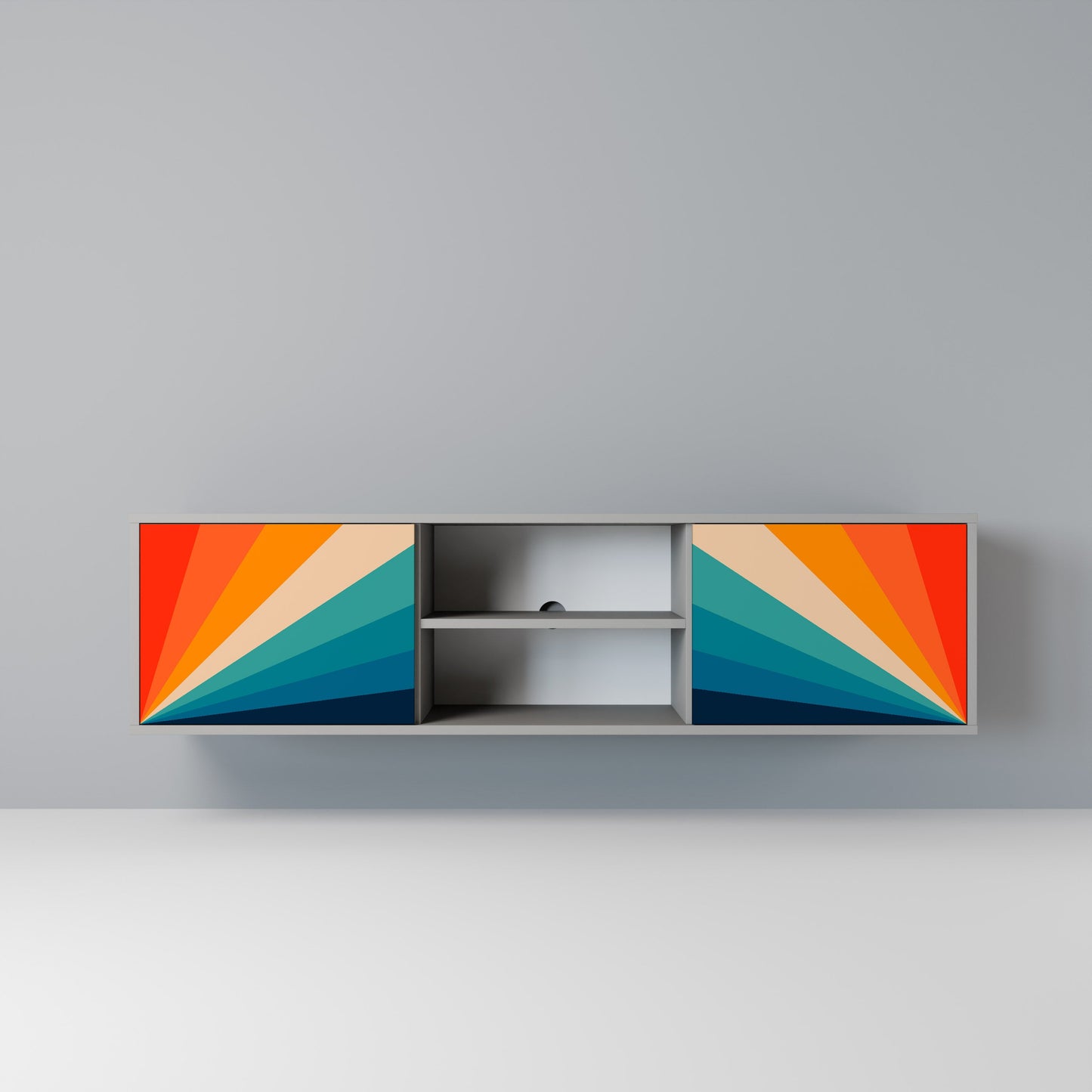 PRISM CONCUSSION Mobile TV a 2 Ante in Finitura Grigia