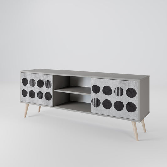 GHOSTLY GRADIENTS Mobile TV a 2 Ante in Finitura Grigia