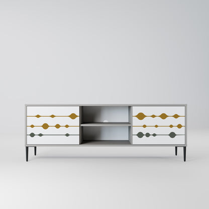 VIVID TONE 2-Door TV Stand in Grey Finish